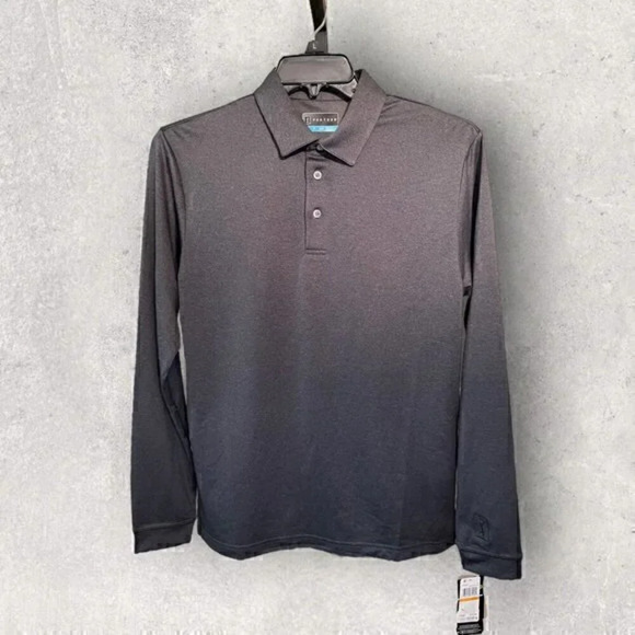 Men's PGA Tour Long Sleeve Heather Gray 100% Polyester in size SMALL NEW w/tags - Picture 1 of 9